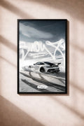 Porsche 911 GT3 RS Snow Drift Wall Art Poster | Winter Performance Print