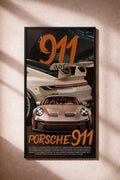 Porsche 911 Artistic Wall Art Poster | Modern Sport Car Print