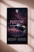Porsche 911 Sakura Night Wall Art Poster | Luxury Aesthetic Car Print