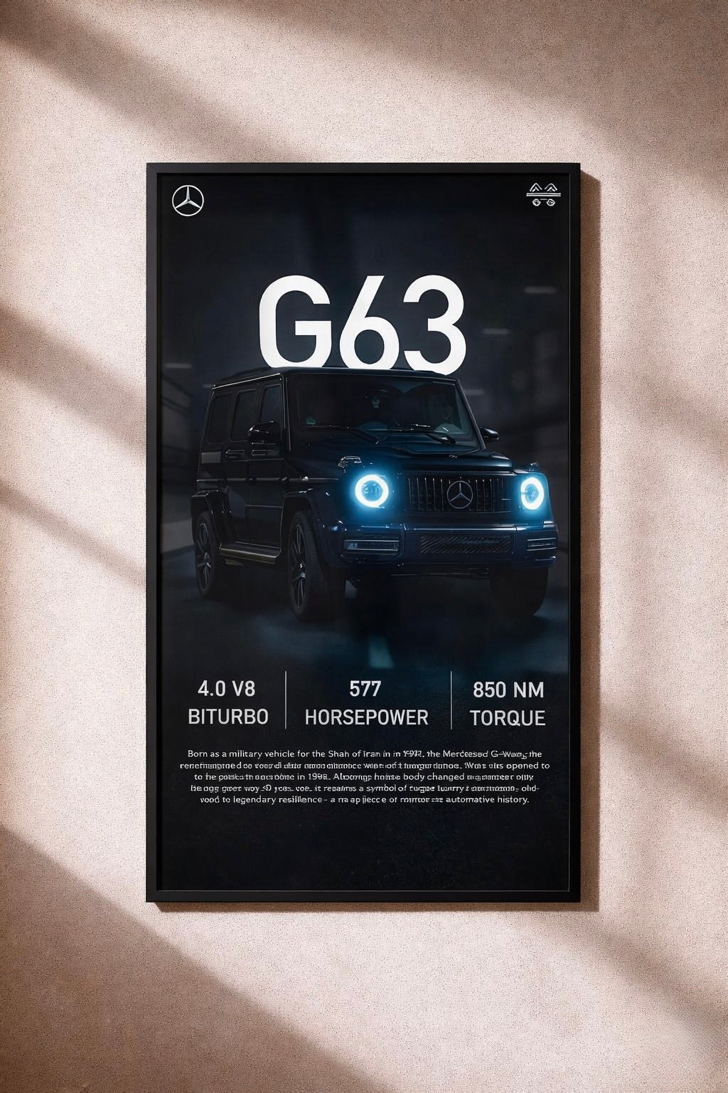 Mercedes-AMG G63 Wall Art Poster | Luxury SUV Performance Print