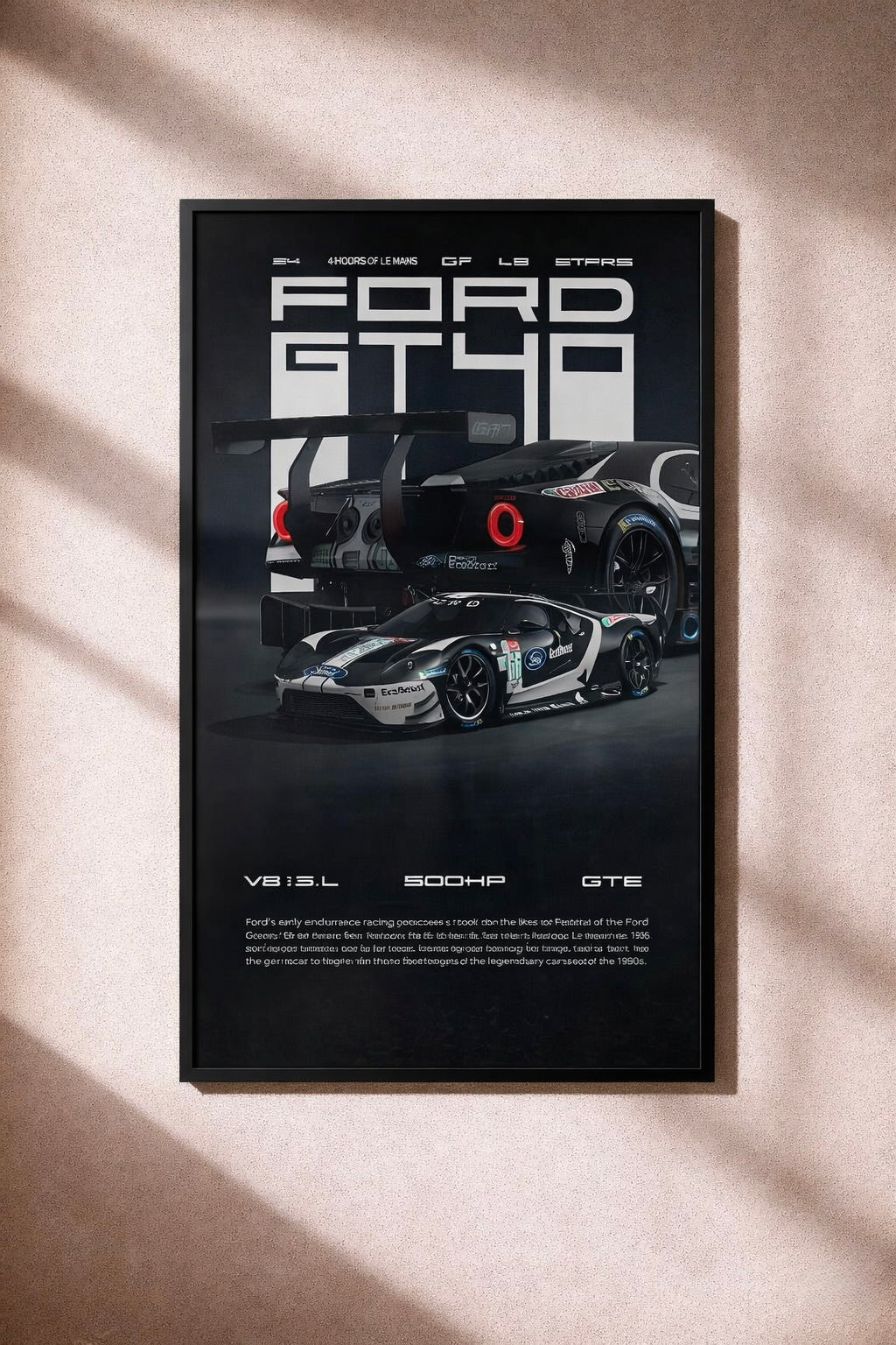 Ford GT40 Le Mans Wall Art Poster | Classic Racing Legend Print