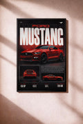 Ford Mustang Wall Art Poster | American Muscle Car Print