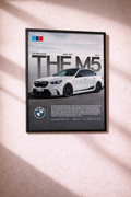 BMW M5 G90 Wall Art Poster | Modern Performance Sedan Print