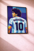 Diego Maradona Wall Art Poster | Football Legend Pop Art Print