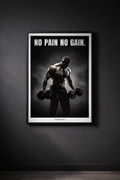 No Pain No Gain Wall Art Poster | Fitness Motivation Print