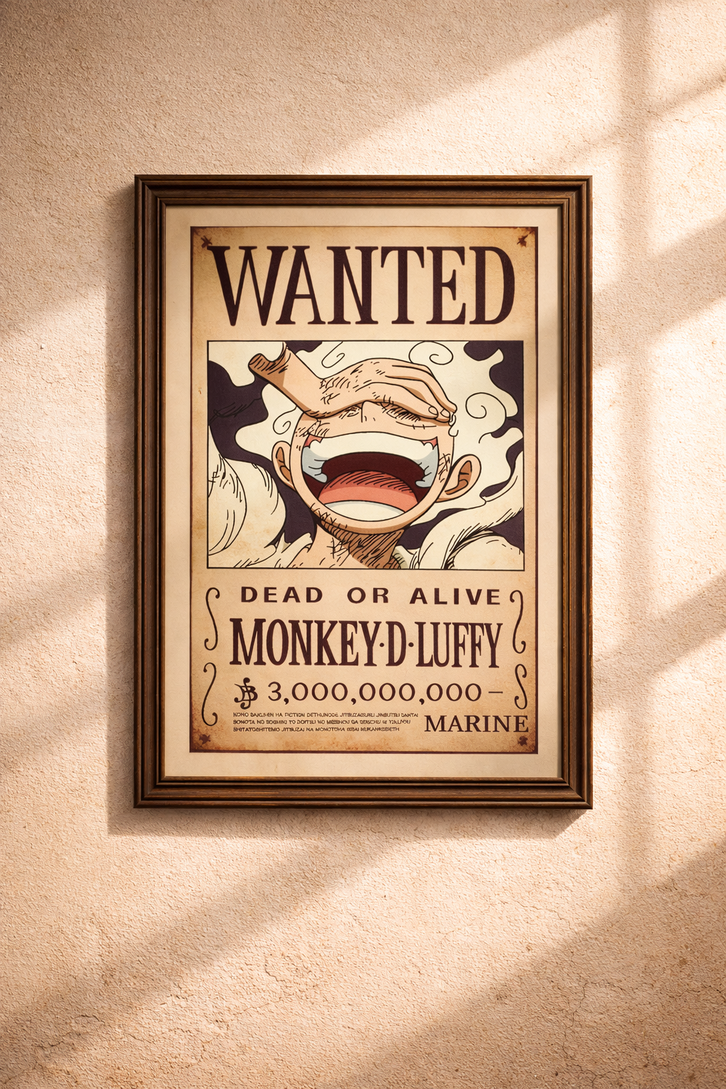 Monkey D. Luffy Wanted Poster | Vintage Anime Wall Art