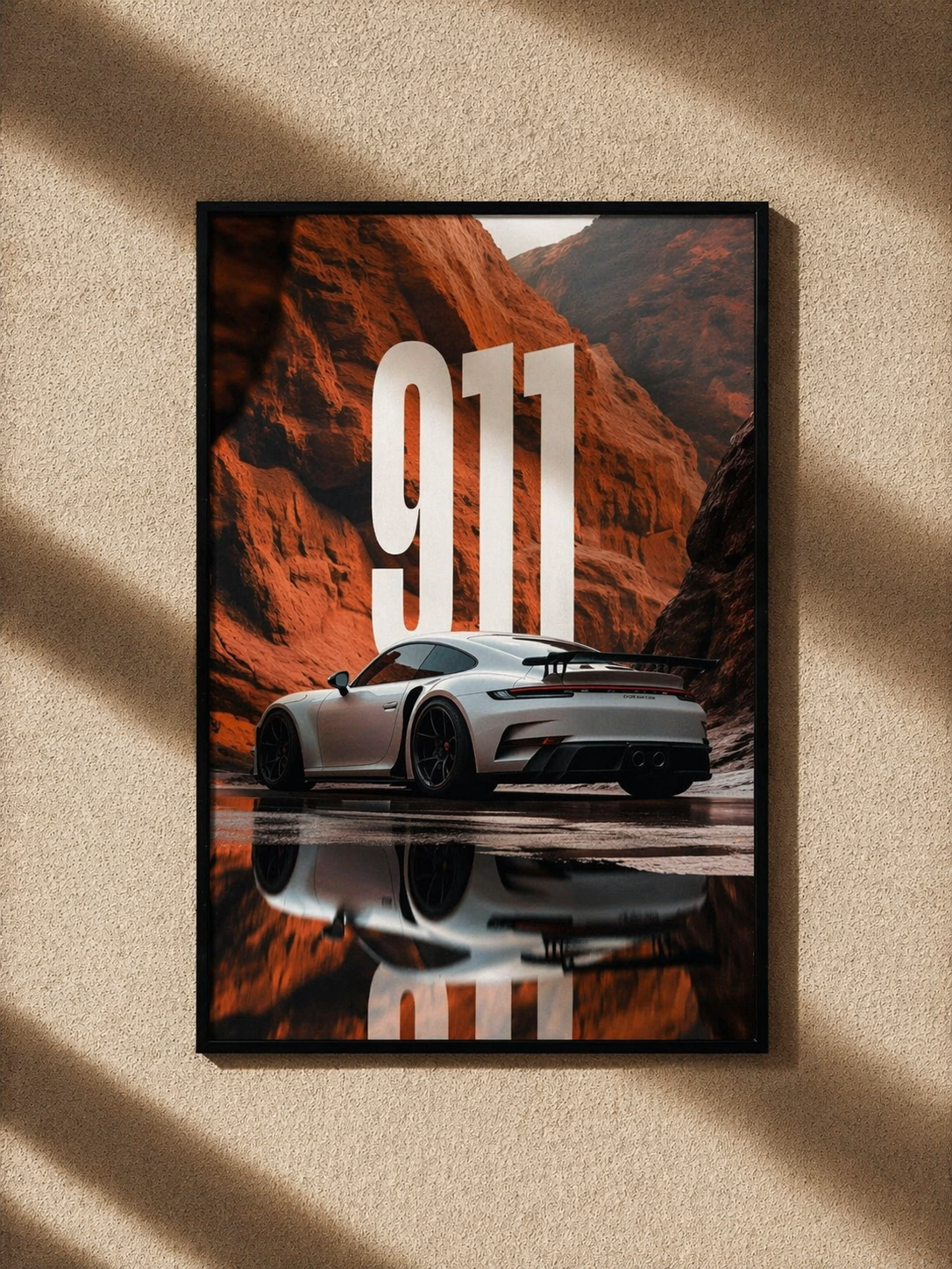 Porsche 911 – Poster Encadré Premium