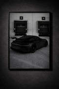 Porsche 911 Noir – Poster Encadré Premium
