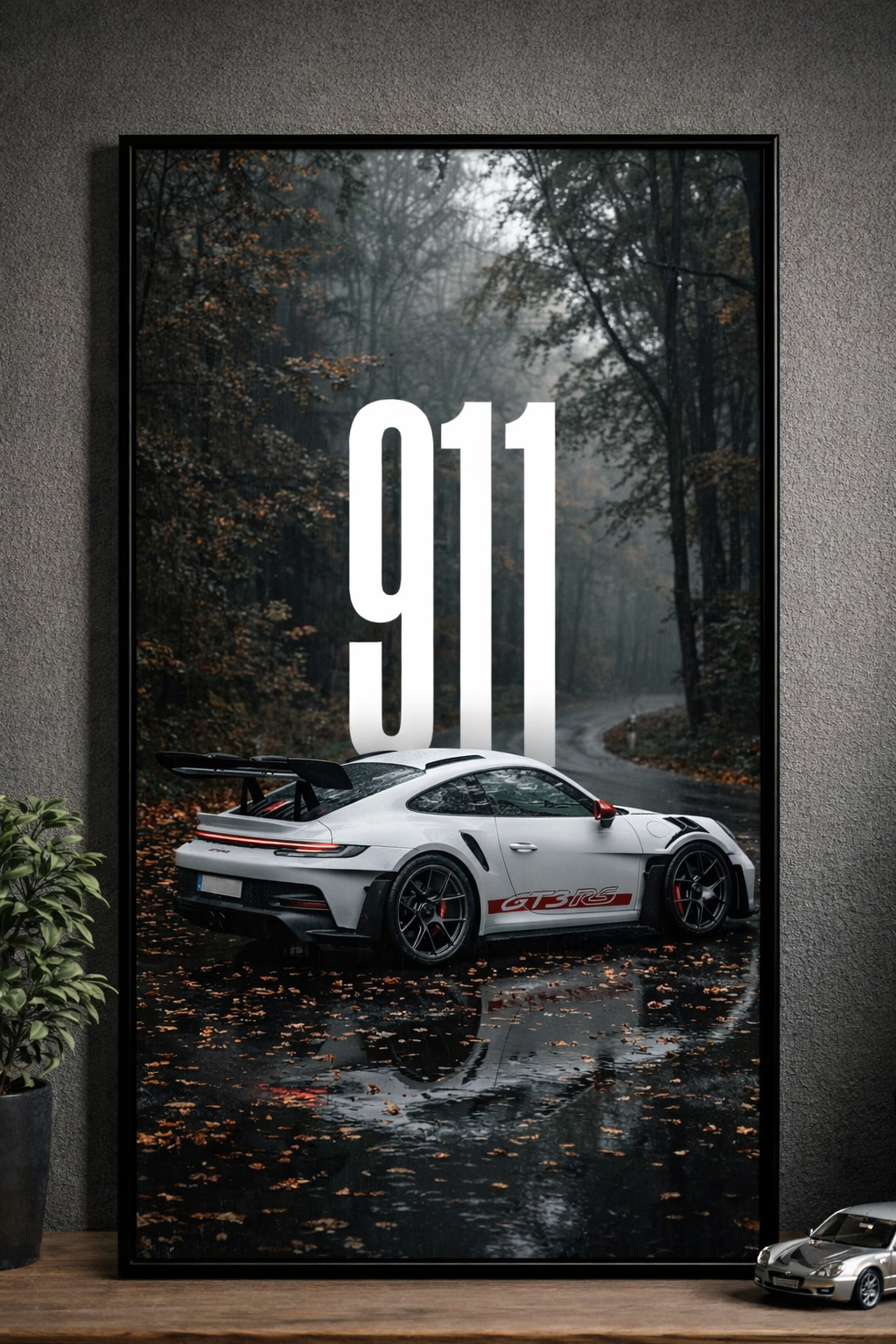 Porsche 911 GT3 RS – Poster Encadré Premium