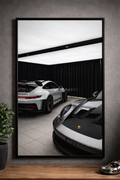 Porsche Garage – Poster Encadré Premium