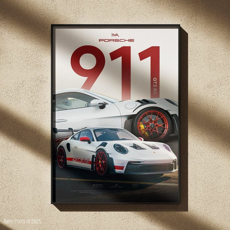 Porsche 911 GT3 RS Wall Art Poster | Iconic Performance Car Print